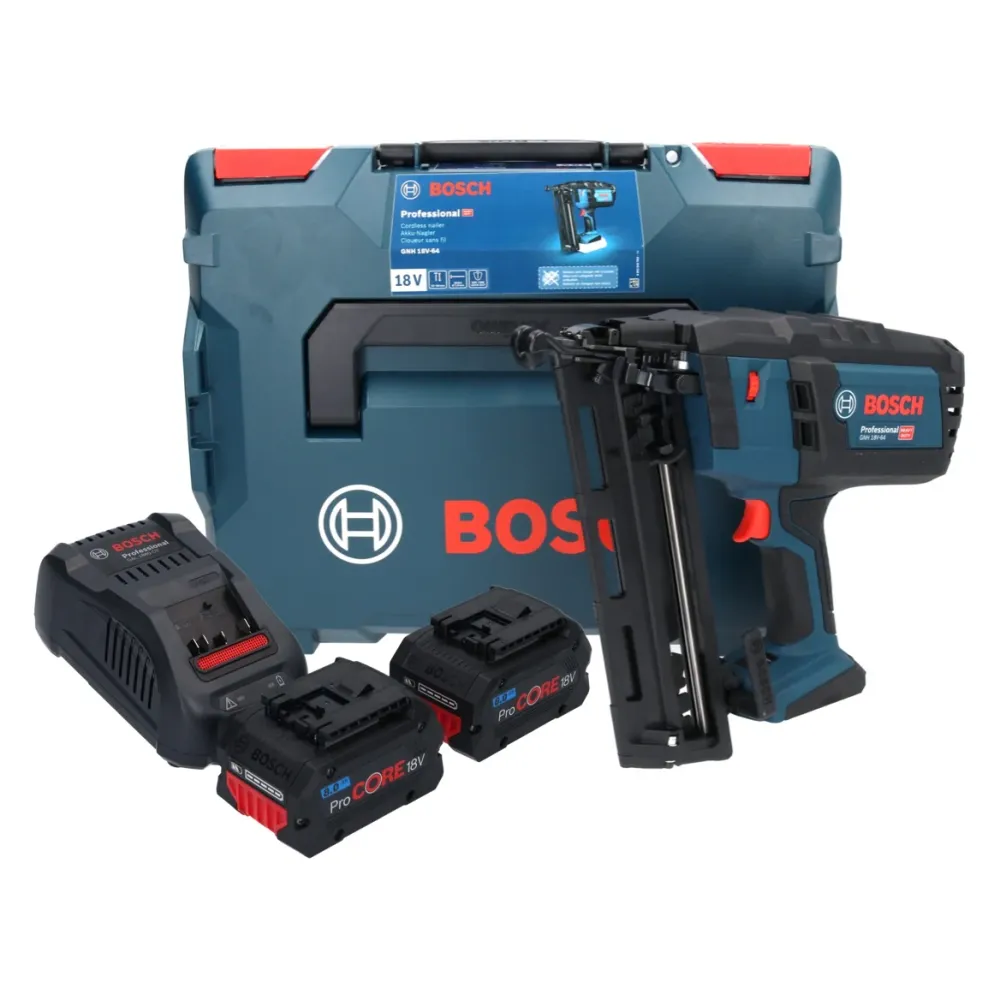 Bosch GNH 18V-64 Clavadora baterí 18 V 64 mm 1,6 mm + 2x baterí ProCORE 8,0 Ah + cargador + L-Boxx Bosch Professional