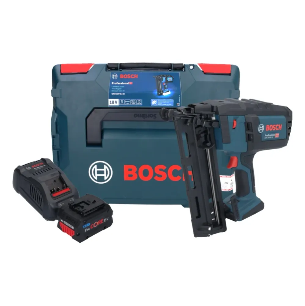 Bosch GNH 18V-64 M Clavadora profesional baterí 18 V 64 mm + 1x acumulador ProCORE 8,0 Ah + cargador + L-BOXX Bosch Profes...