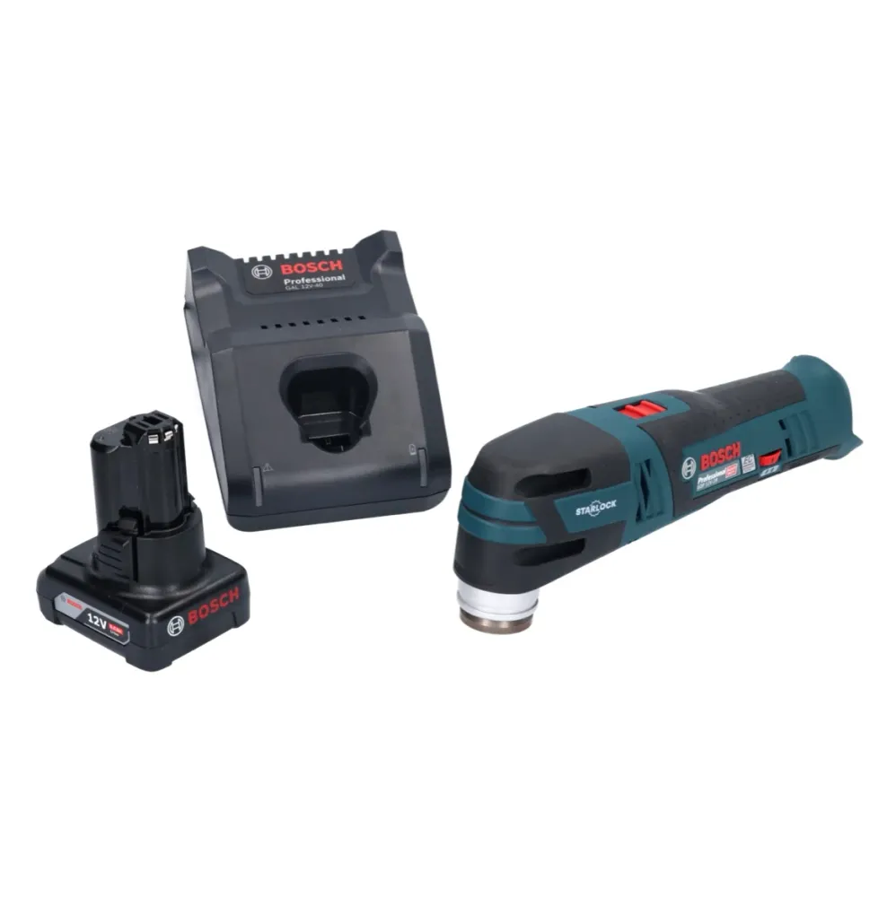 Bosch GOP 12V-28 Lijadora profesional sin escobillas Starlock + 1x Baterí 6,0 Ah + Cargador Bosch Professional