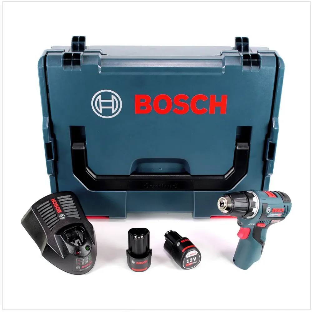 Bosch GSR 12V-20 Professional taladro inalámbrico sin escobillas 20Nm + L-Boxx + 2x baterí 3.0Ah + 1x cargador Bosch Profe...