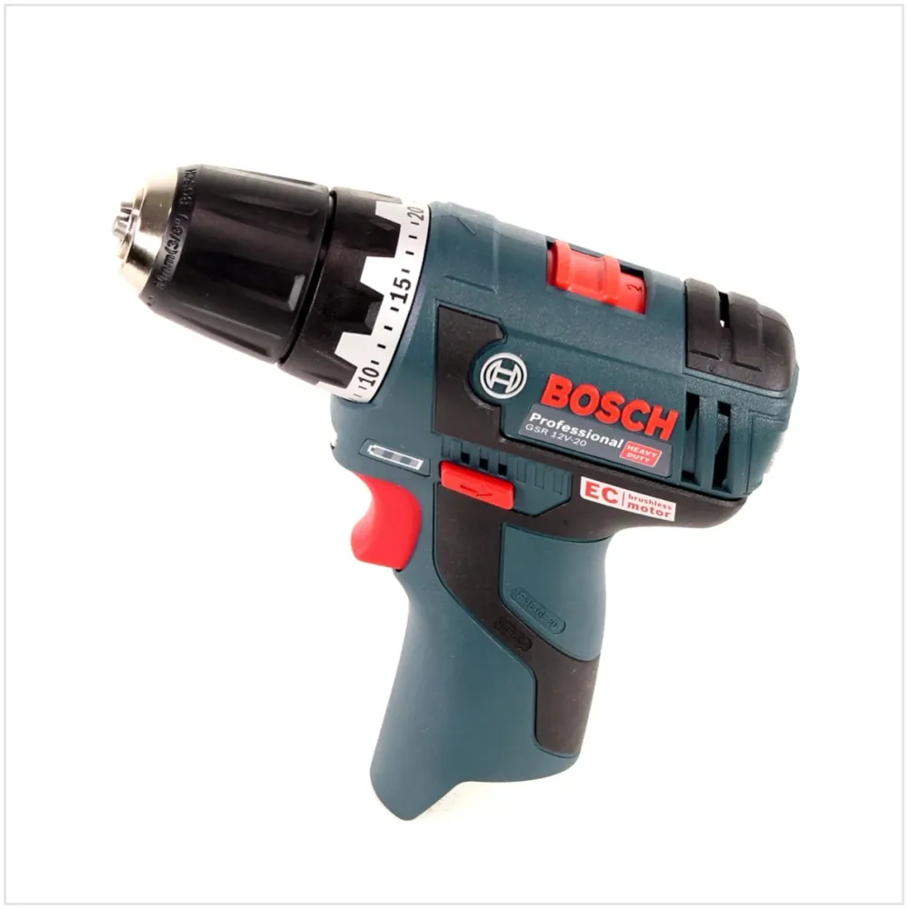 Bosch GSR 12V-20 Professional taladro inalámbrico sin escobillas 20Nm + L-Boxx + 2x baterí 3.0Ah + 1x cargador Bosch Profe...
