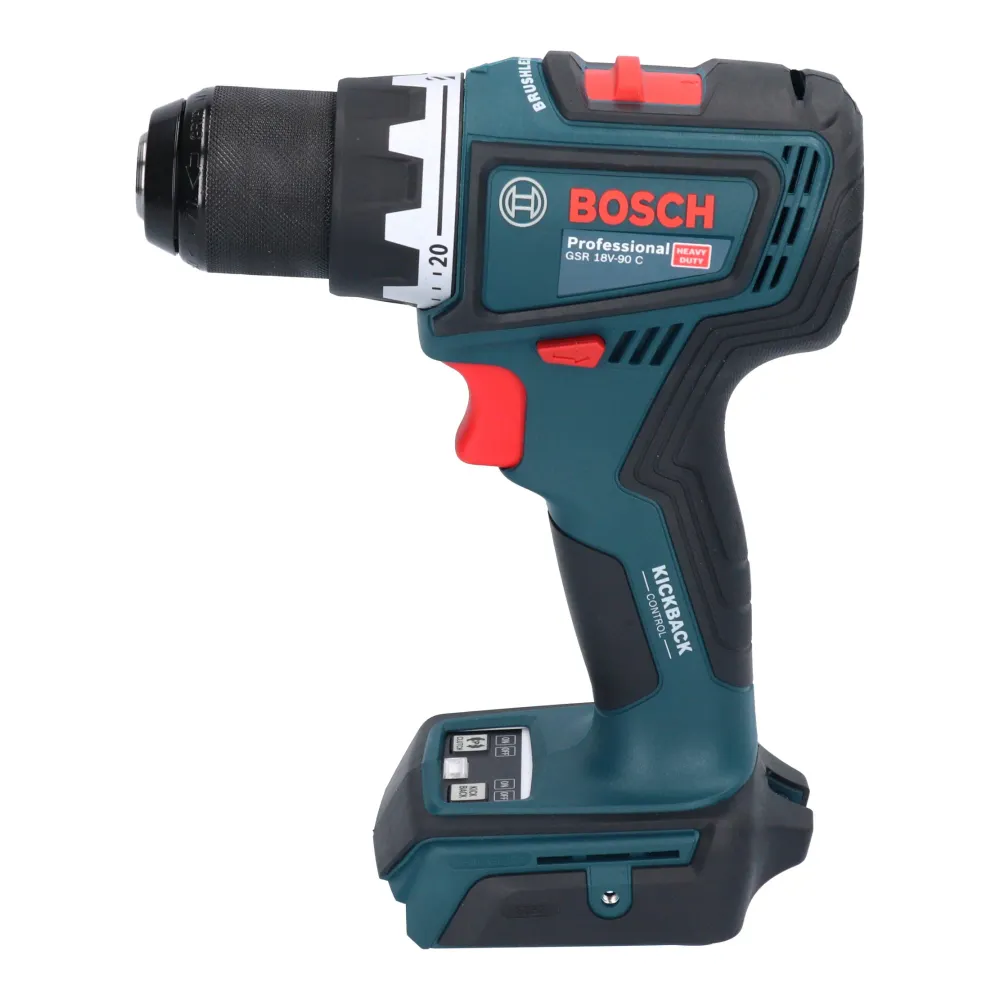 Bosch GSR 18V-90 C Taladro atornillador profesional baterí 18 V 64 Nm sin escobillas + 2x acumulador 2,0 Ah + cargador + L...