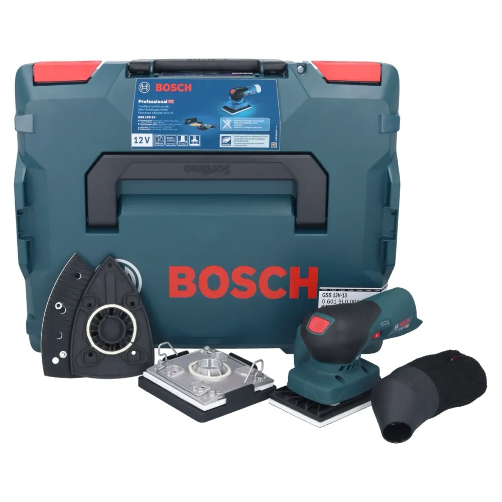 Bosch GSS 12V-13 Lijadora orbital profesional sin cable 12 V + L-BOXX ( 06019L0001 ) - sin acumulador, sin cargador Bosch...