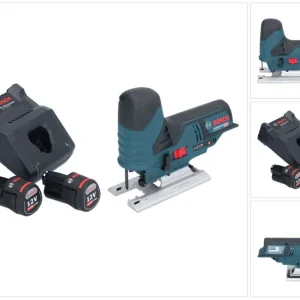 Bosch GST 12V-70 Sierra de calar profesional sin cable 12 V 70 mm + 2x acumulador 3,0 Ah + cargador Bosch Professional