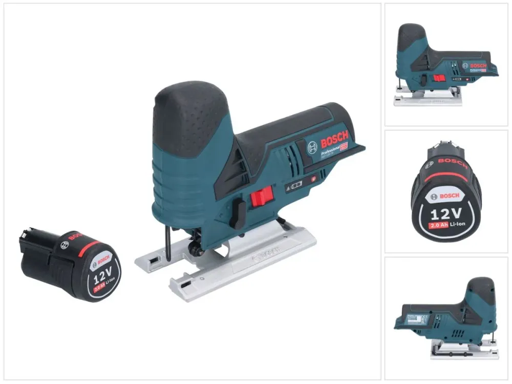 Bosch GST 12V-70 Sierra de calar profesional con acumulador 12 V 70 mm + 1x acumulador 2,0 Ah - sin cargador Bosch Profess...