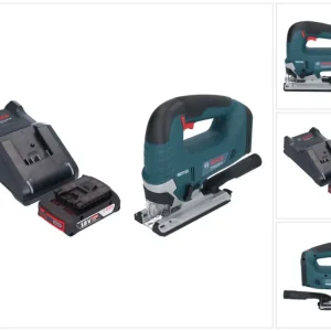 Bosch GST 18V-125 B Sierra de calar inalámbrica profesional 18 V 125 mm sin escobillas + 1x baterí 2,0 Ah + cargador Bosch...