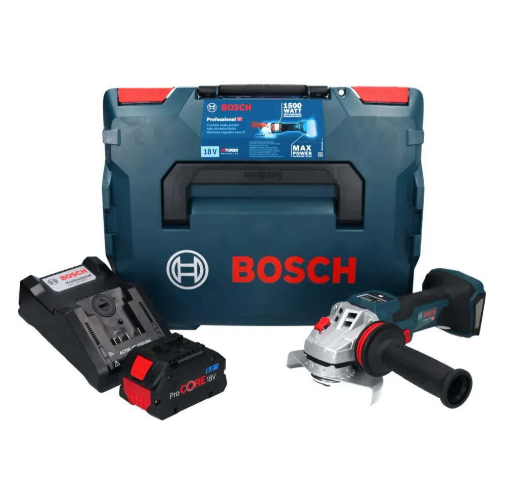 Bosch GWS 18V-15 SC Professional amoladora angular baterí 18 V 125 mm sin escobillas + 1x baterí ProCORE 8,0 Ah + cargador...
