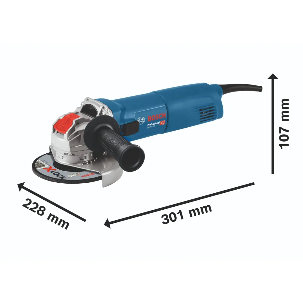 Bosch GWX 14-125 Amoladora angular profesional 1400 W 125 mm X-Lock ( 06017B7001 ) + disco de diamante Bosch Professional