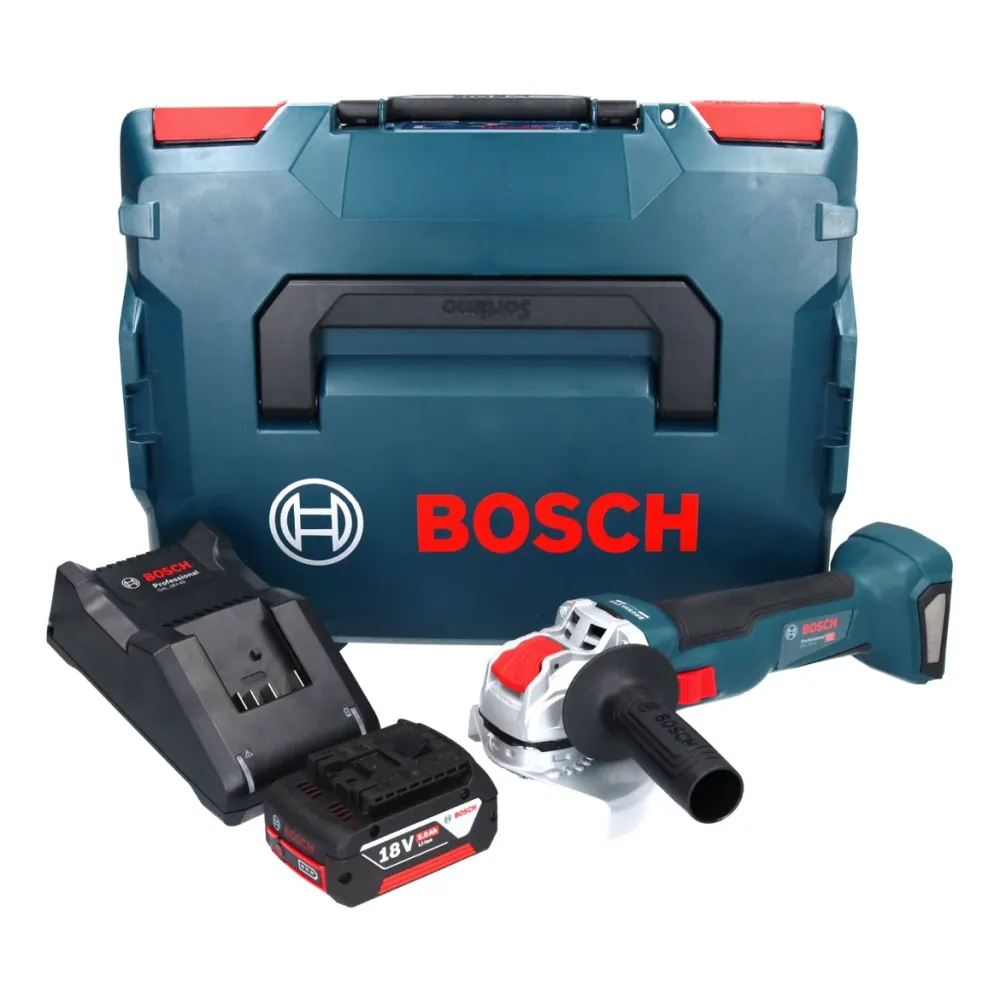 Bosch GWX 18V-10 Amoladora angular profesional sin cable 18 V 125 mm X-LOCK Brushless + 1x acumulador 5,0 Ah + cargador +...