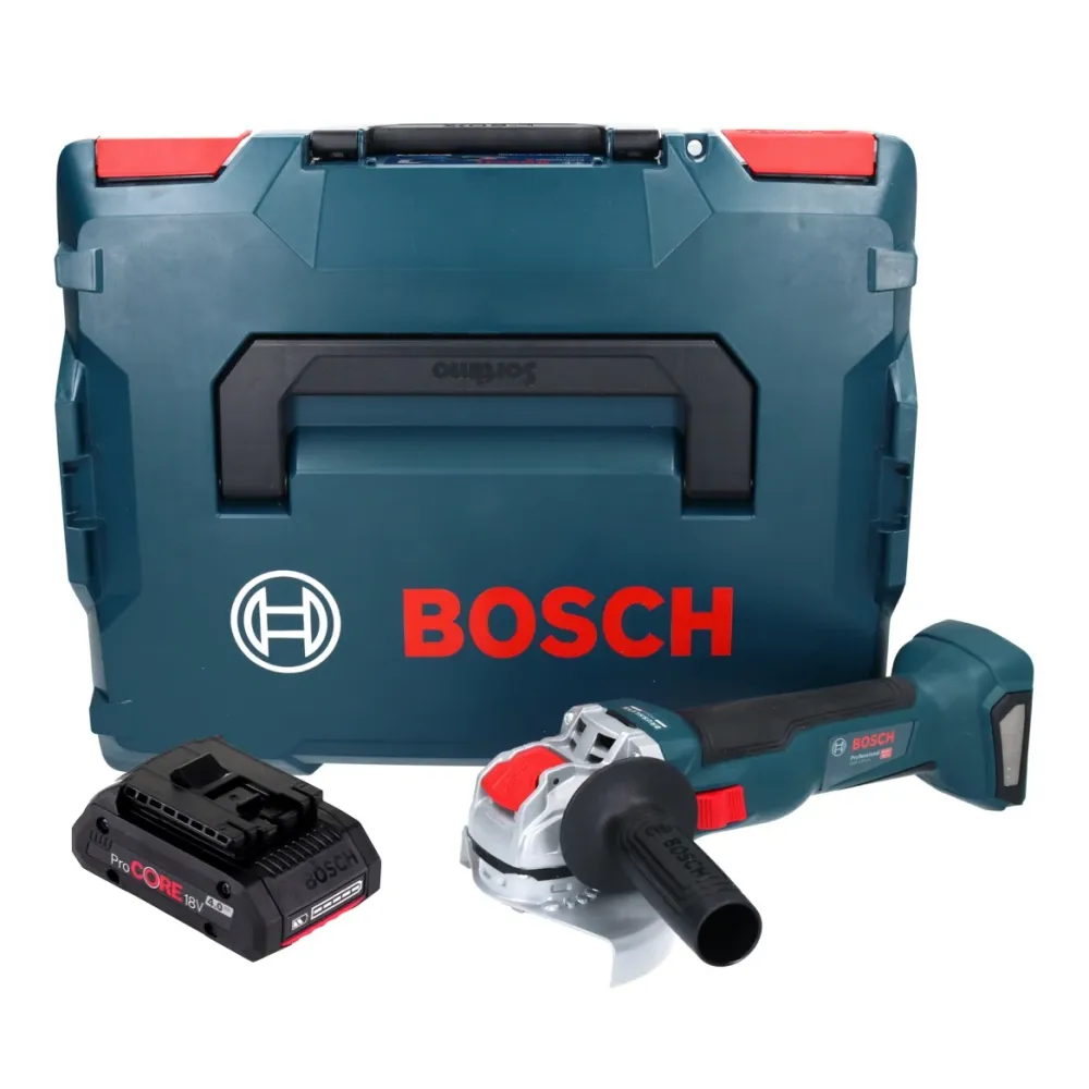 Bosch GWX 18V-10 Amoladora angular profesional sin cable 18 V 125 mm X-LOCK Brushless + 1x acumulador ProCORE 4,0 Ah + L-B...