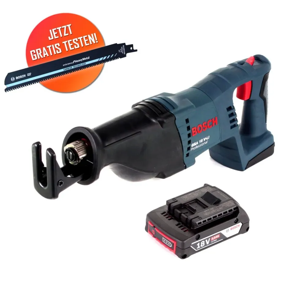Hoja de sierra de metal duro Bosch GSA 18V-LI 18 V sierra de sable con acumulador + 1x acumulador 2,0 Ah - sin cargador Bo...