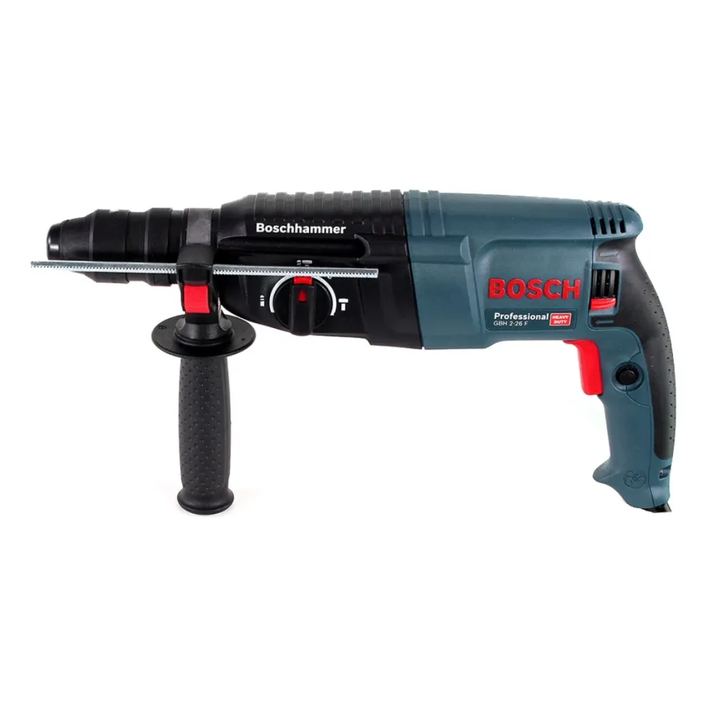 Martillo perforador Bosch GBH 2-26 F 830W 2,7J SDS-plus + juego de brocas y cinceles de 17 piezas + maletín Bosch Professi...