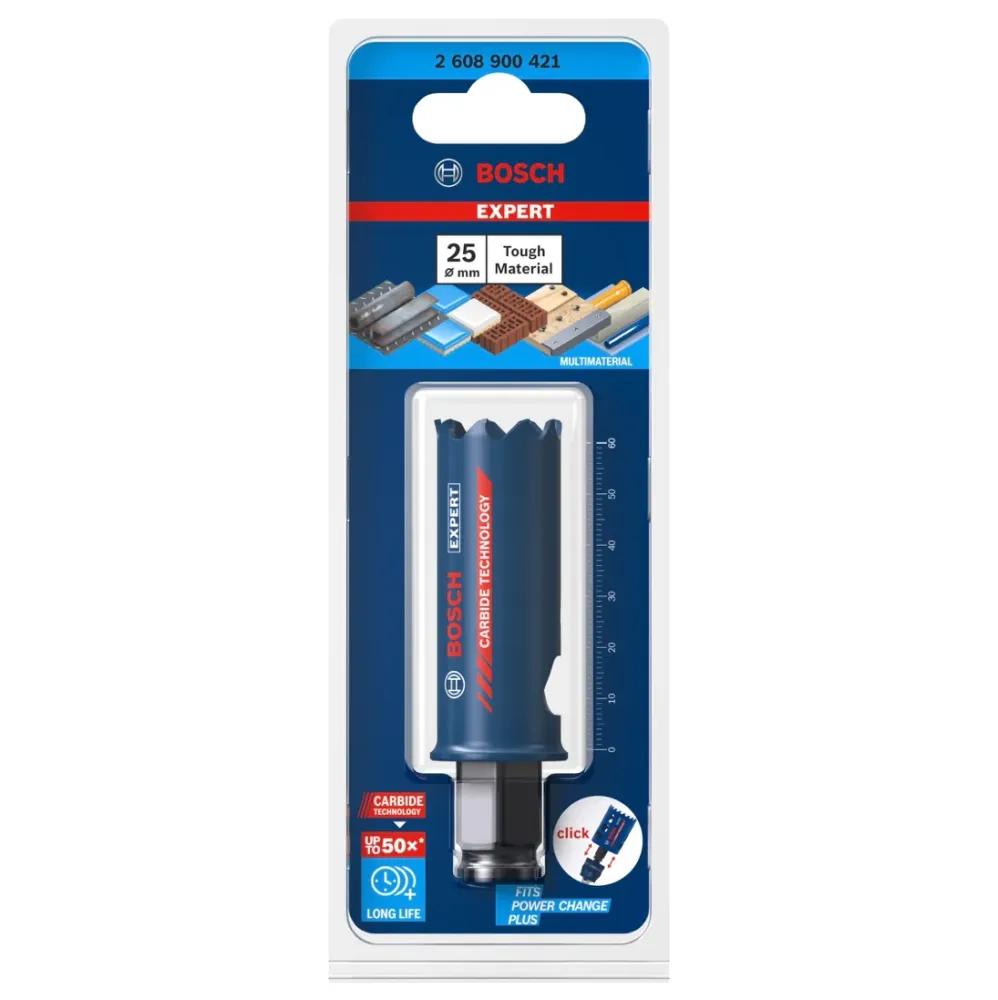 Sierra perforadora Bosch EXPERT Tough Material 25 x 60 mm de carburo (2608900421) universal - Sucesora de 2608594165 Bosch...