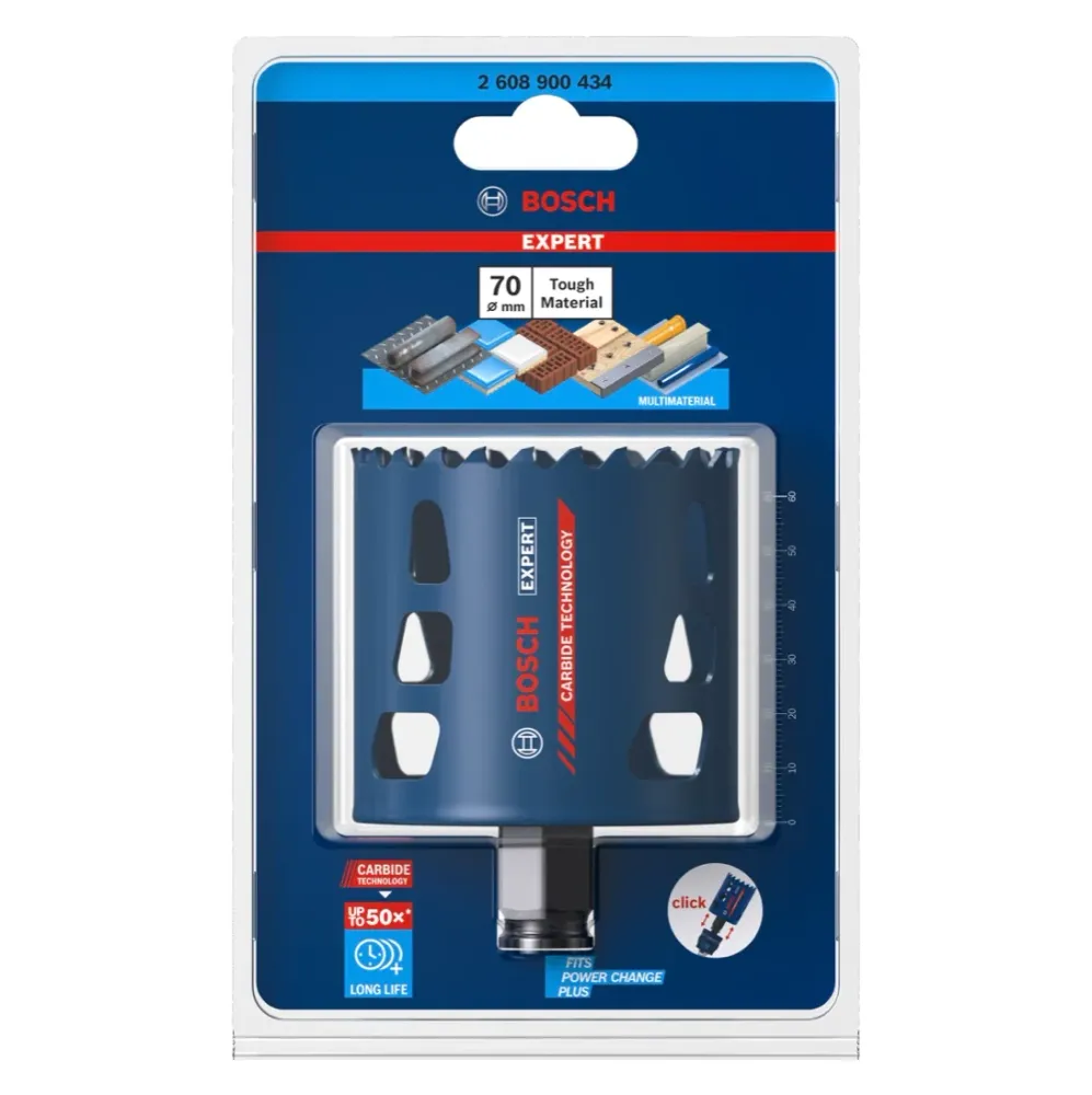 Sierra perforadora Bosch EXPERT Tough Material 70 x 60 mm de carburo (2608900434) universal - Sucesora de 2608594177 Bosch...