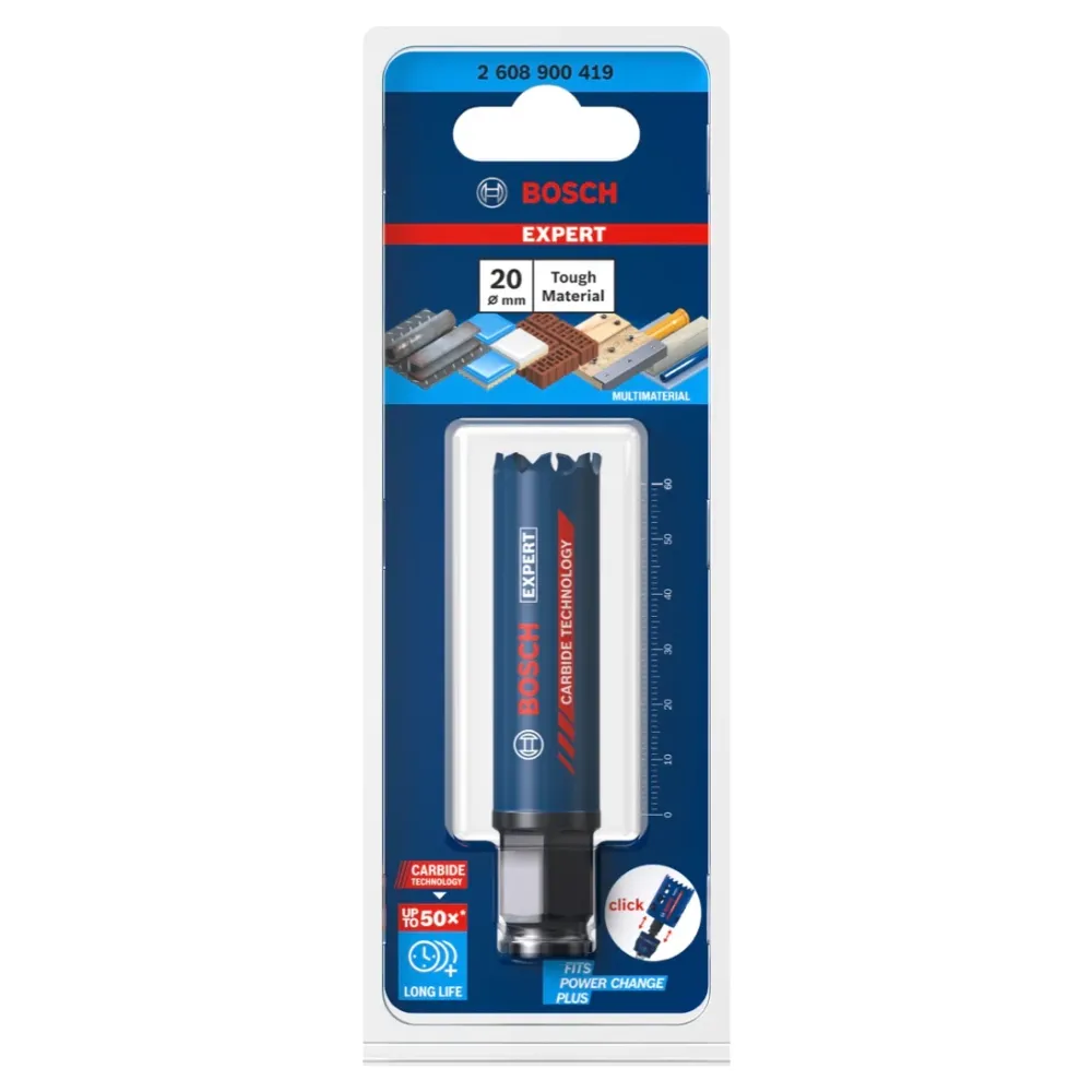 Sierra perforadora Bosch EXPERT Tough Material 20 x 60 mm de carburo (2608900419) universal - Sucesora de 2608594163 Bosch...