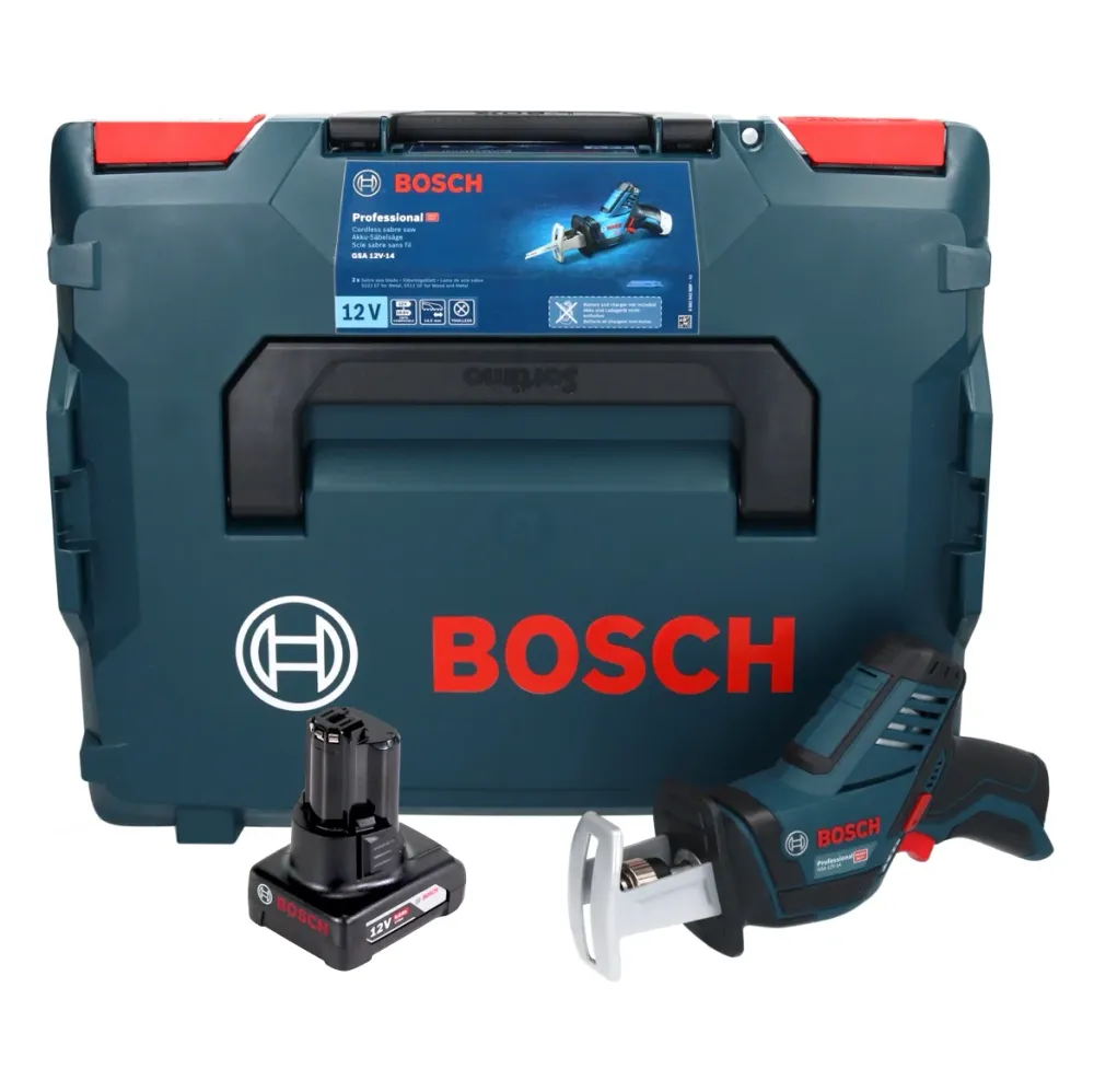 Sierra de sable baterí Bosch GSA 12V-14 Professional 12 V + 1x baterí 6.0 Ah + L-Boxx - sin cargador Bosch Professional