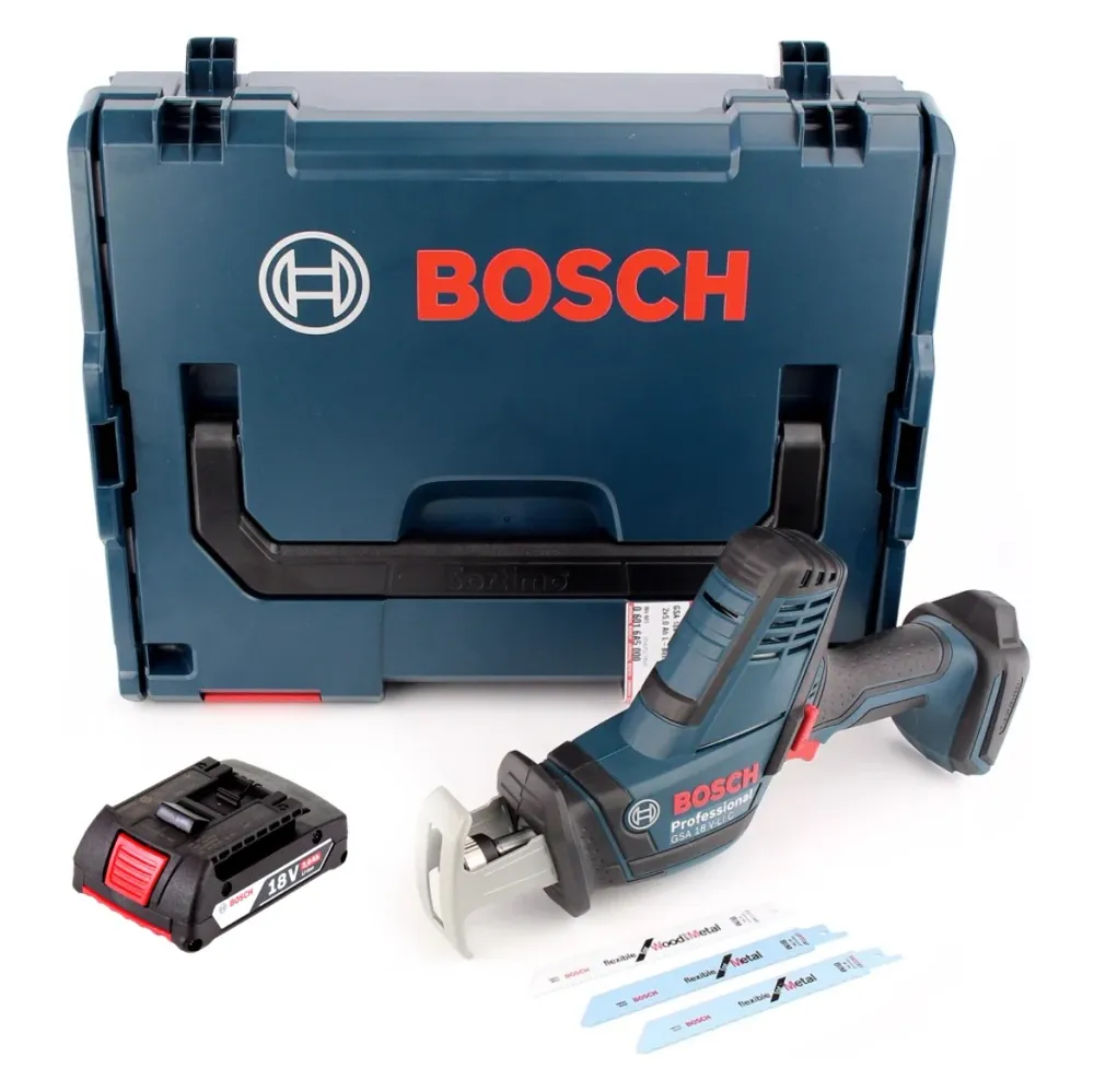 Sierra sable baterí Bosch GSA 18V-LI C 18V + 1x baterí 2.0Ah + L-Boxx - sin cargador Bosch Professional