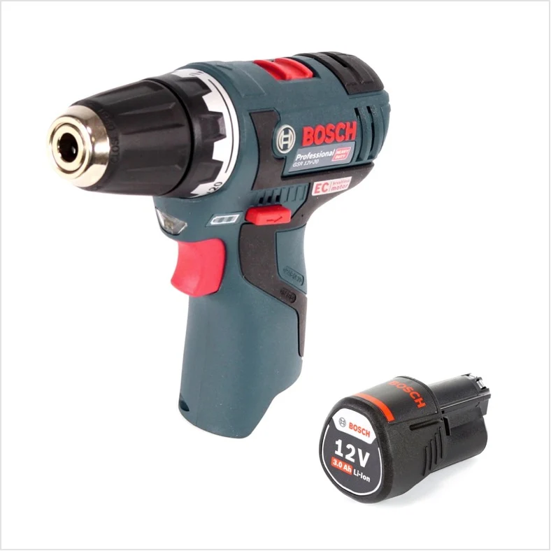 Taladro atornillador inalámbrico Bosch GSR 12V-20 12V 20Nm sin escobillas + 1x baterí 3,0Ah - sin cargador Bosch Professional