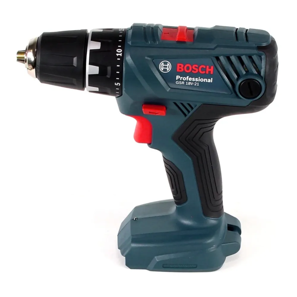 Taladro atornillador inalámbrico Bosch GSR 18V-21 18V 55Nm + 2x baterías 2.0Ah + cargador Bosch Professional