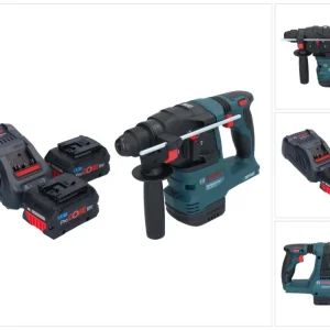 Taladro percutor baterí Bosch GBH 18V-22 Professional 18 V 1,9 J SDS Plus Brushless + 2x baterí ProCORE 8,0 Ah + cargador...