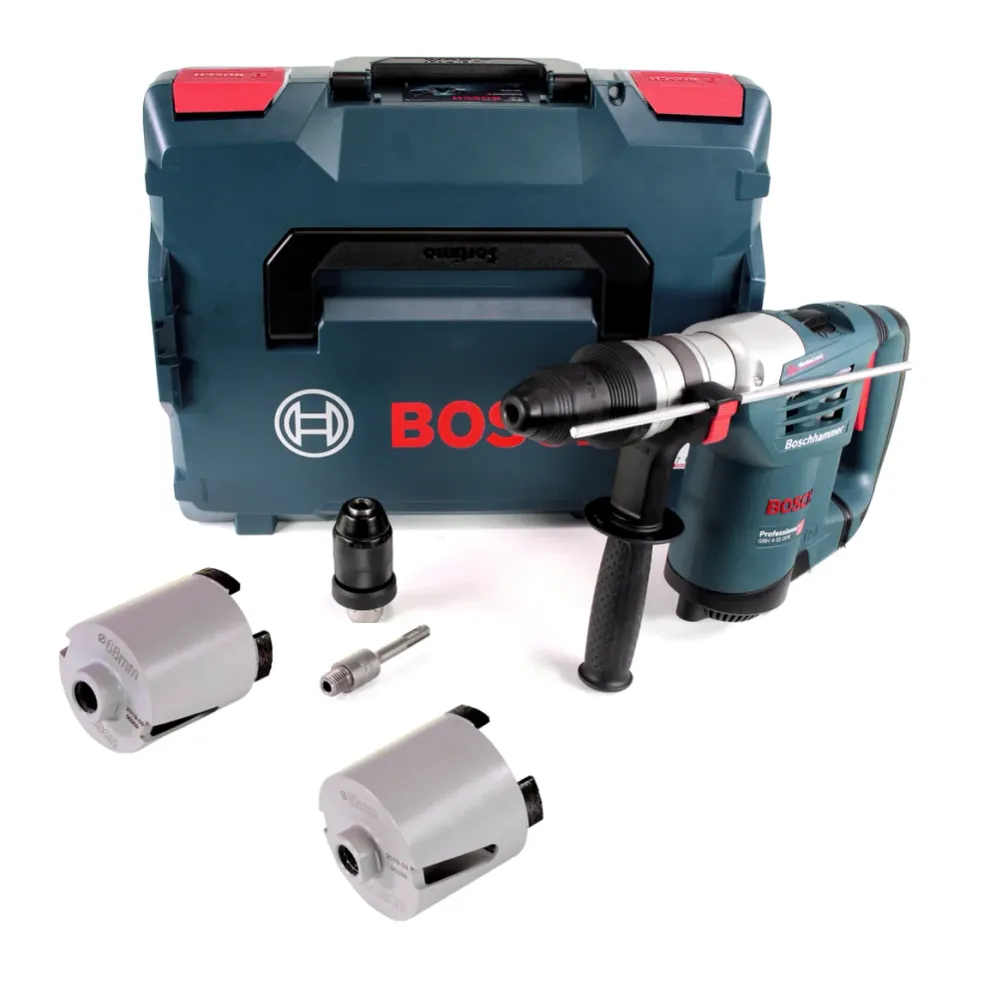 Taladro percutor Bosch GBH 4-32 DFR 900W 4.2J SDS-plus + eje SDS-plus + vasos broca M16 68mm + 82mm + L-Boxx Bosch Profess...