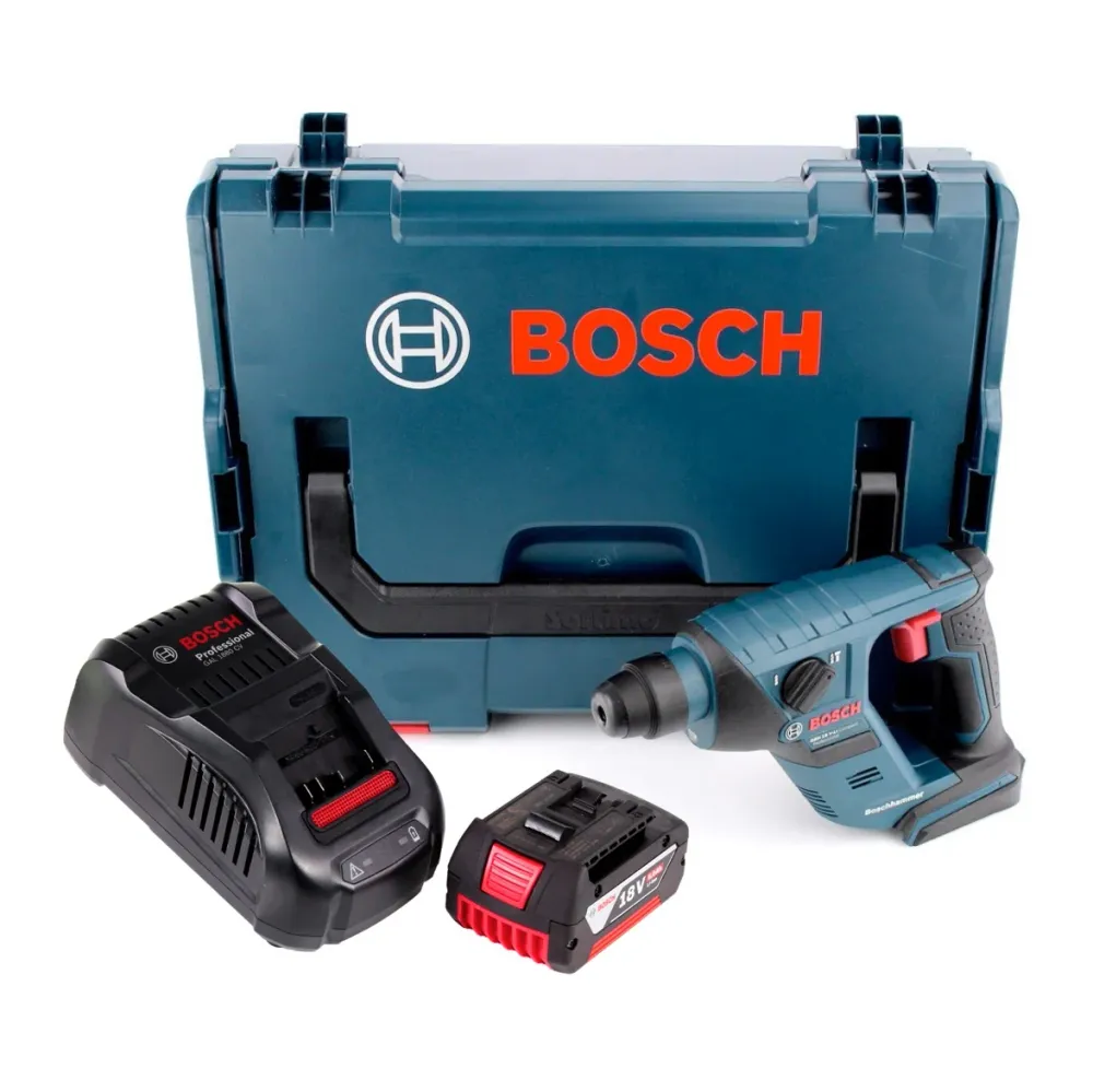Taladro percutor Bosch GBH 18 V-LI baterí 18V 1J SDS plus + 1x baterí 5.0Ah + cargador + L-Boxx Bosch Professional