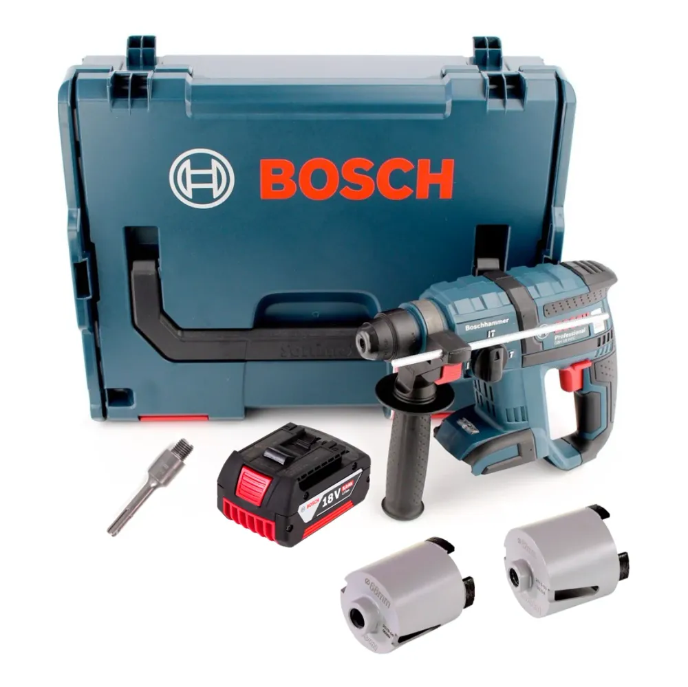 Taladro percutor inalámbrico Bosch GBH 18 V-EC 18V 1,7J SDS-plus sin escobillas + 1x baterí 5,0Ah + accesorios brocas de v...
