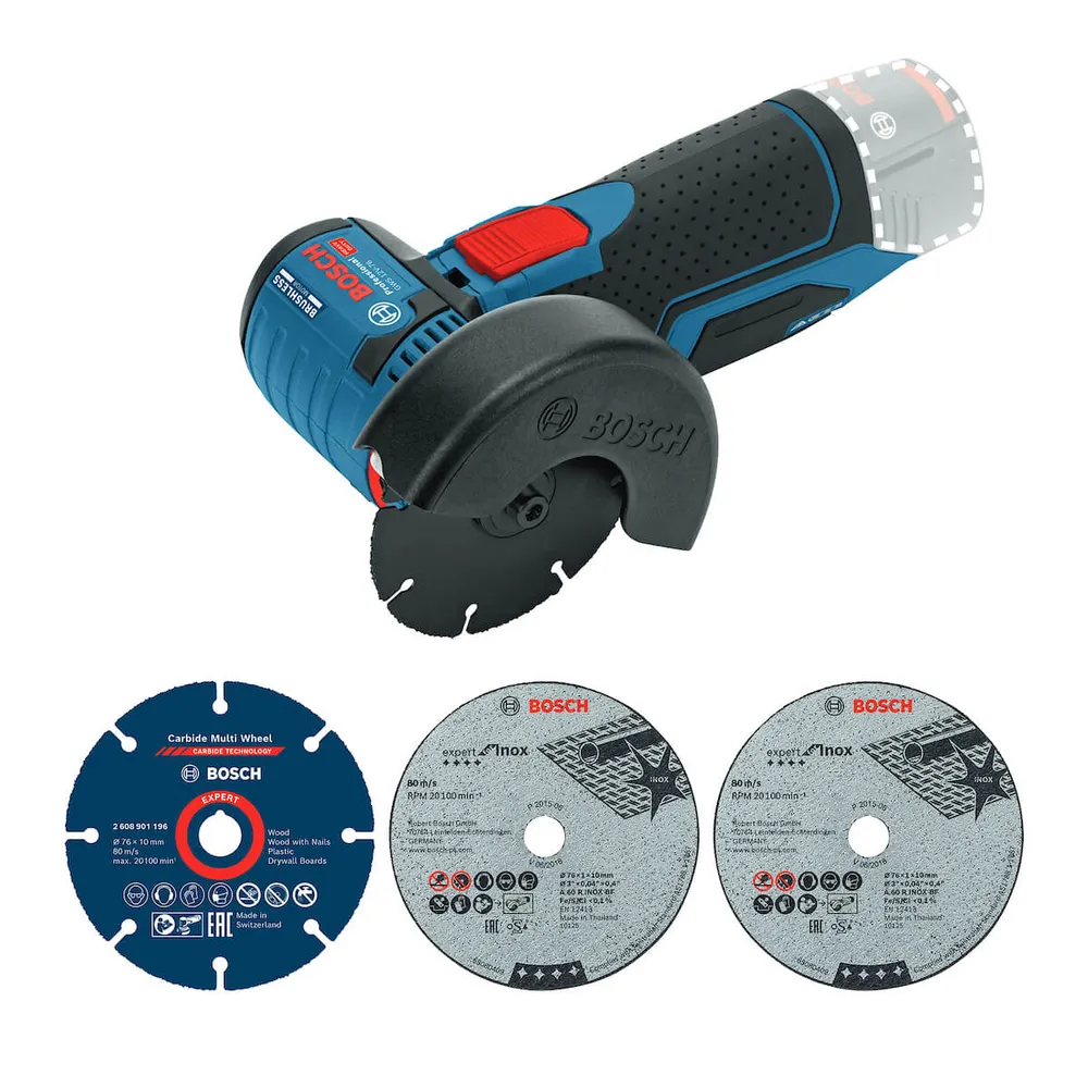 Pulidora 3" inalámbrica 12V GWS 12V-76, Sin Bateria/Sin cargador Brushless Bosch