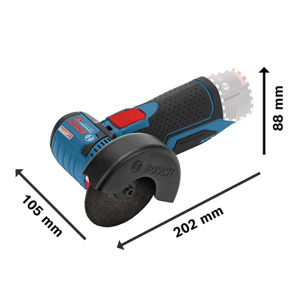 Pulidora 3" inalámbrica 12V GWS 12V-76, Sin Bateria/Sin cargador Brushless Bosch