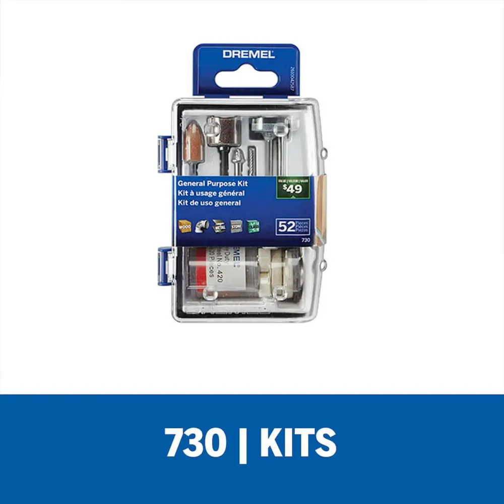 Set de accesorios de mototool 730 de 52 Piezas Dremel Bosch