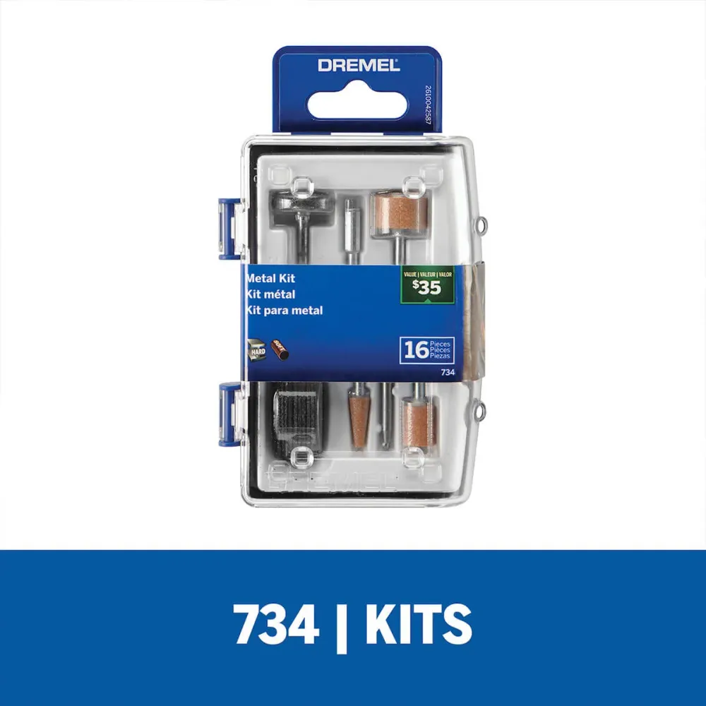 Set de accesorios de mototool 734 de 16 Piezas Dremel Bosch
