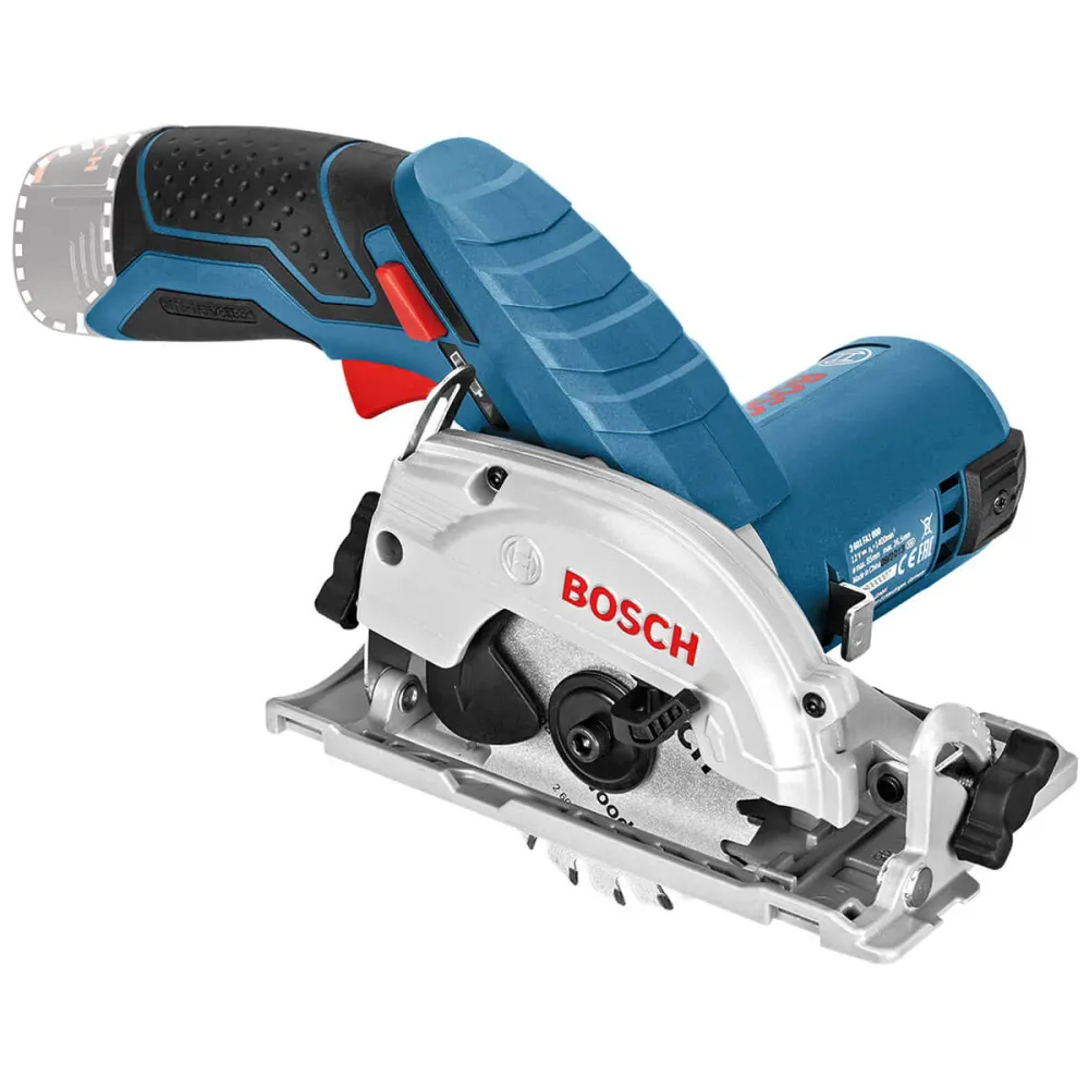 Sierra Circular inalambrica 12V 85mm GKS 12V-26 + Kit 2 Baterías 12V 2 Ah + Cargador de baterí GAL12V-20 Marca Bosch