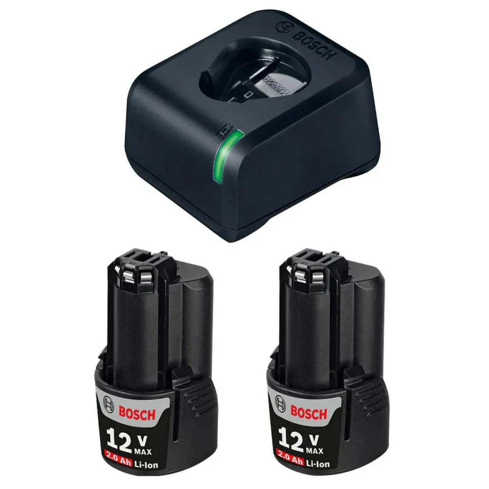 Sierra Circular inalambrica 12V 85mm GKS 12V-26 + Kit 2 Baterías 12V 2 Ah + Cargador de baterí GAL12V-20 Marca Bosch