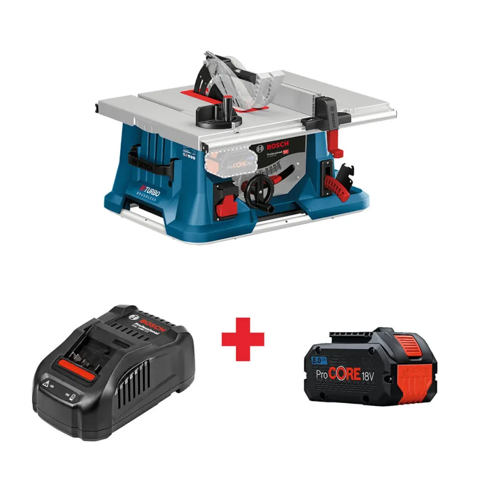 Sierra de Mesa inalámbrica 18V GTS 18V-216 Brushless + 1 Cargador GAL1880 + 1 Baterí ProCore 18V 8AhMarca Bosch
