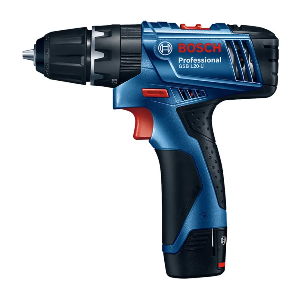Taladro percutor 1/2" 12V GSB 120-LI y Llave de impacto 1/4" 12V 100Nm GDR 120-LI 2 Bat Bosch