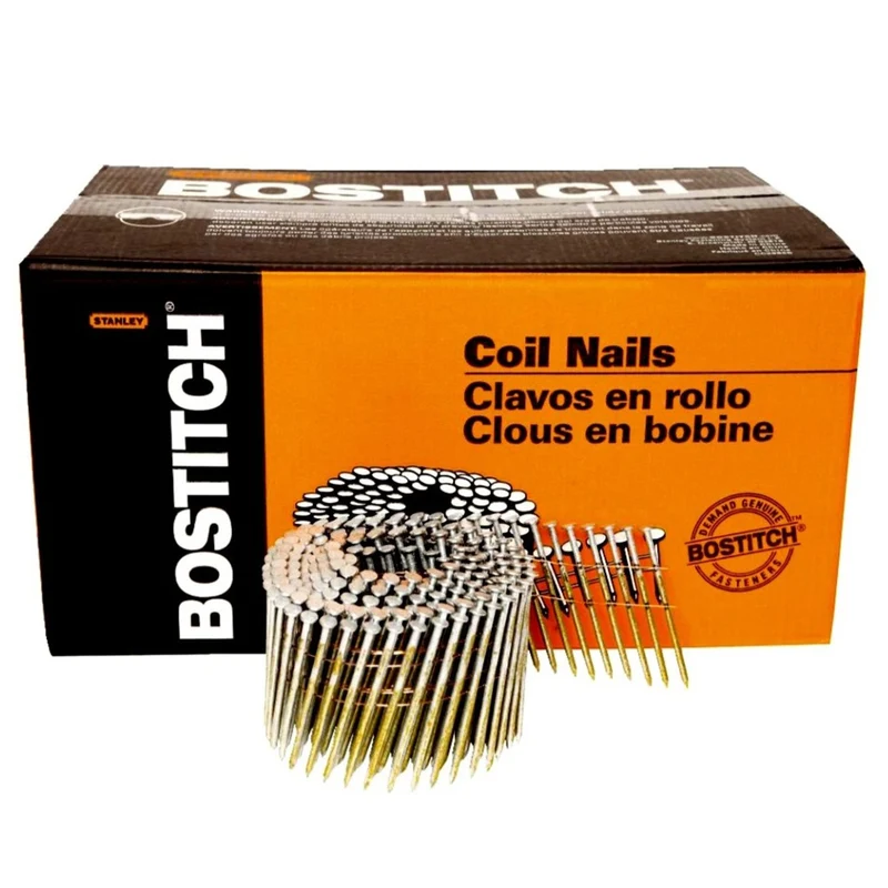 Bostitch 2-1/2 . L X 13 Ga. Angled Coil Galvanized Nails 2,700 pk (Pack 2) - Open Box