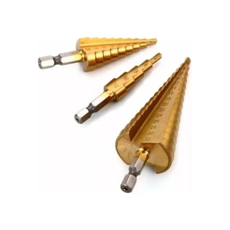 Brocas Conicas Paso Paso 3 Unidades 4 32 Mm