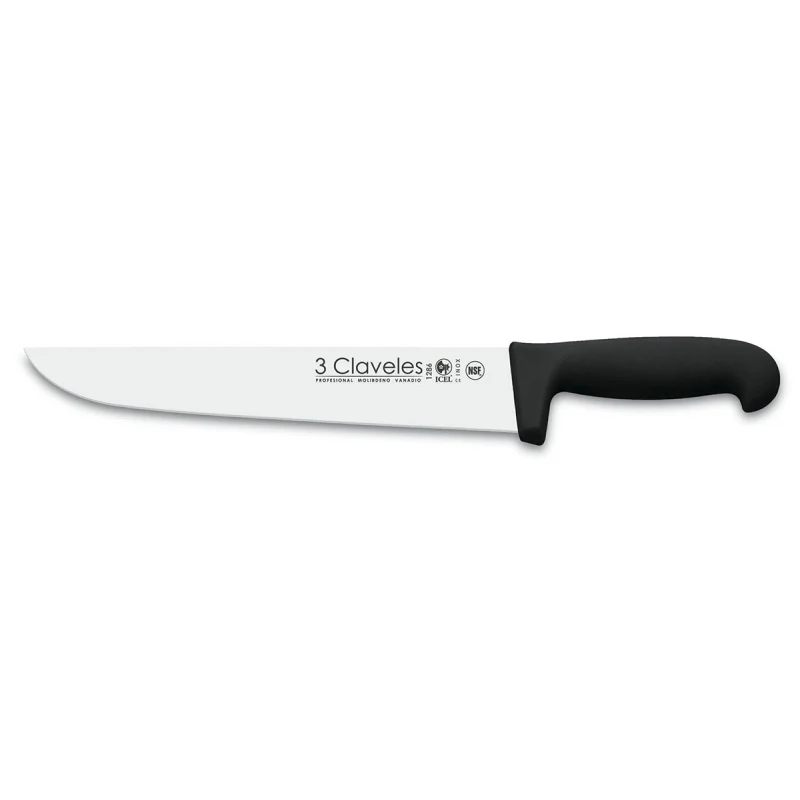 Cuchillo 3 Claveles 01286 Carnicero 25cm NEGRO BUENO HERMANO SA.