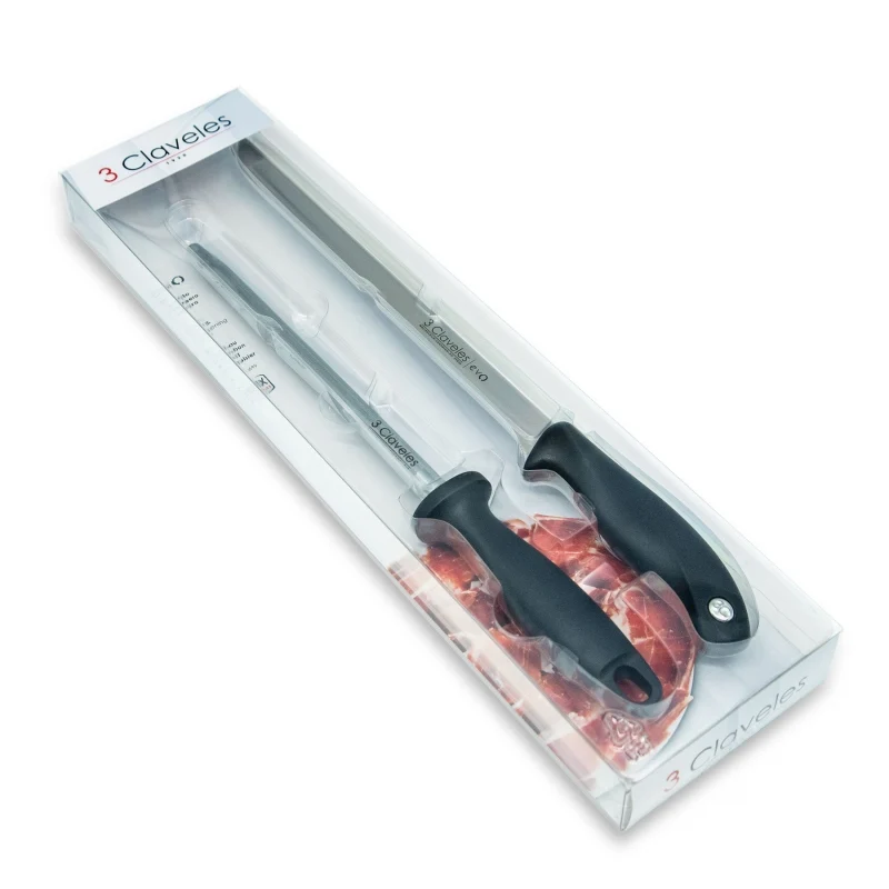 Pack 3 Claveles 01721 Cuchillo Jam+Chaira BUENO HERMANO SA.