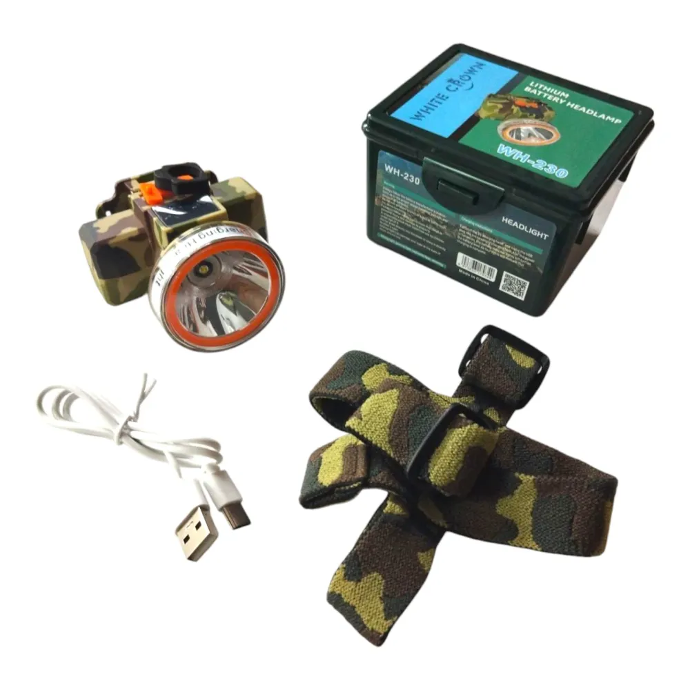 Linterna Minero Recargable Camuflada Casa Nueva
