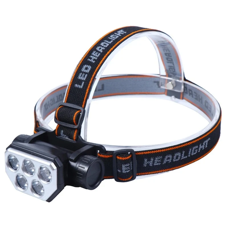 Minero de 5 Luces Luz Blanca y Azul USB Recargable Casa Nueva