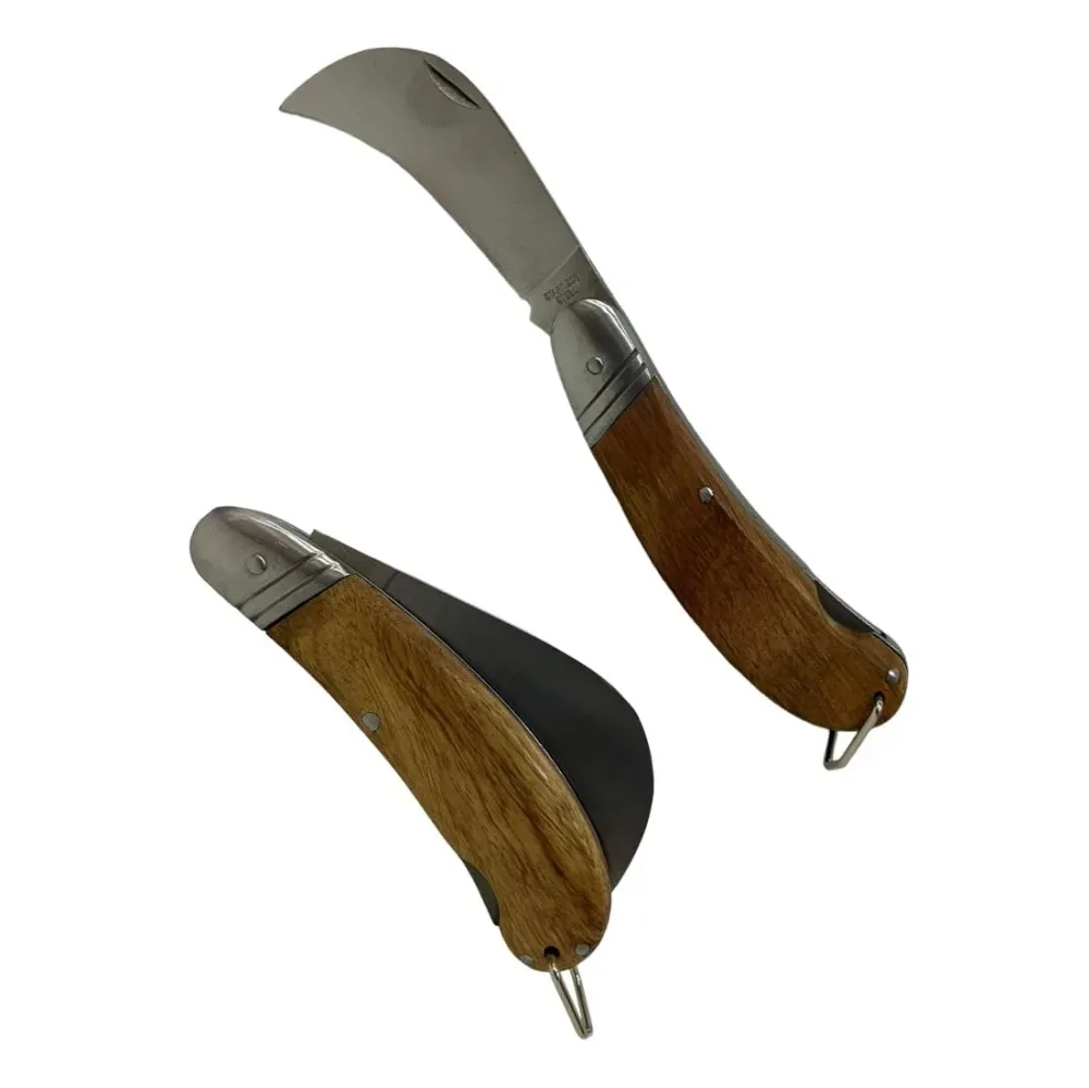 Navaja con Mango Símil Madera Curva Casa Nueva