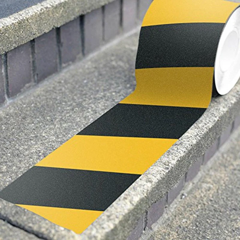 Cinta Antideslizante 50mm X 5mt Bicolor Adhesivo Piso Color Amarillo/negro Rayas