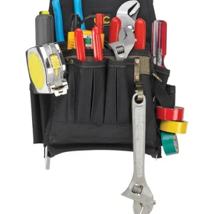 Bolsa de electricista de poliéster CLC de 3,5 pulgadas de ancho x 11 pulgadas de alto, 10 bolsillos, color negro/marrón, 1...