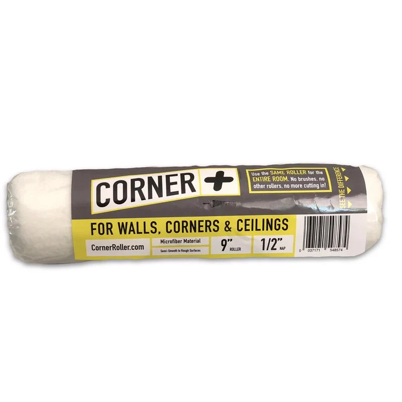 Rodillo de microfibra Corner + Roller de 2,5" de ancho x 1/2" de grosor, paquete de 1 - Oferta de la semana