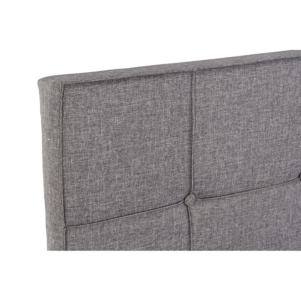Cabecero tapizado con Tela y Madera en Color Gris damdamgo
