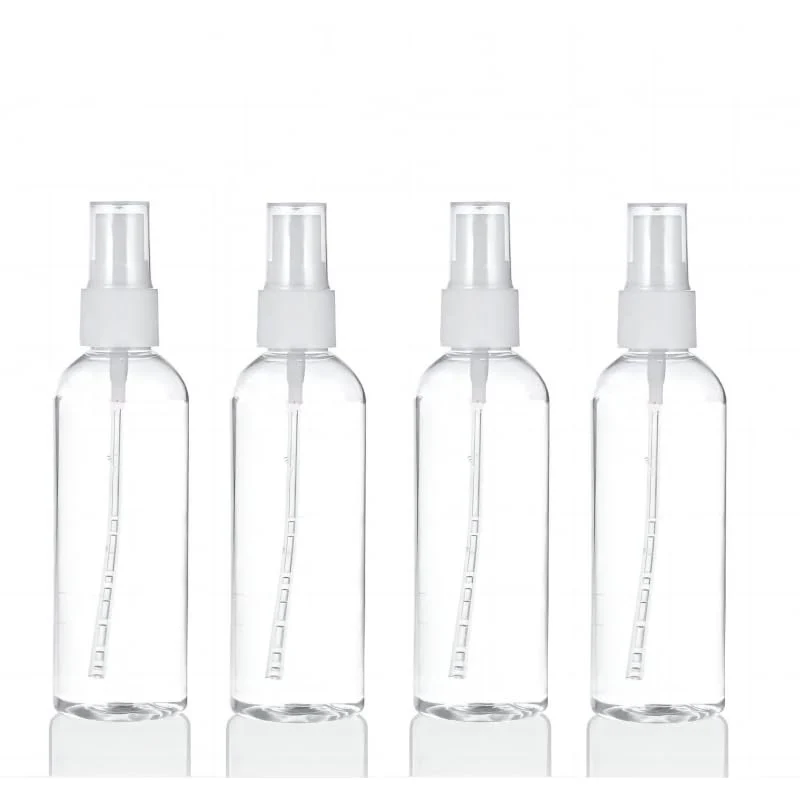 DAMDAM GO - Botellas de Viaje Transparentes Kit 5 Piezas, Botella Plástico de Dispensador y Spray damdamgo