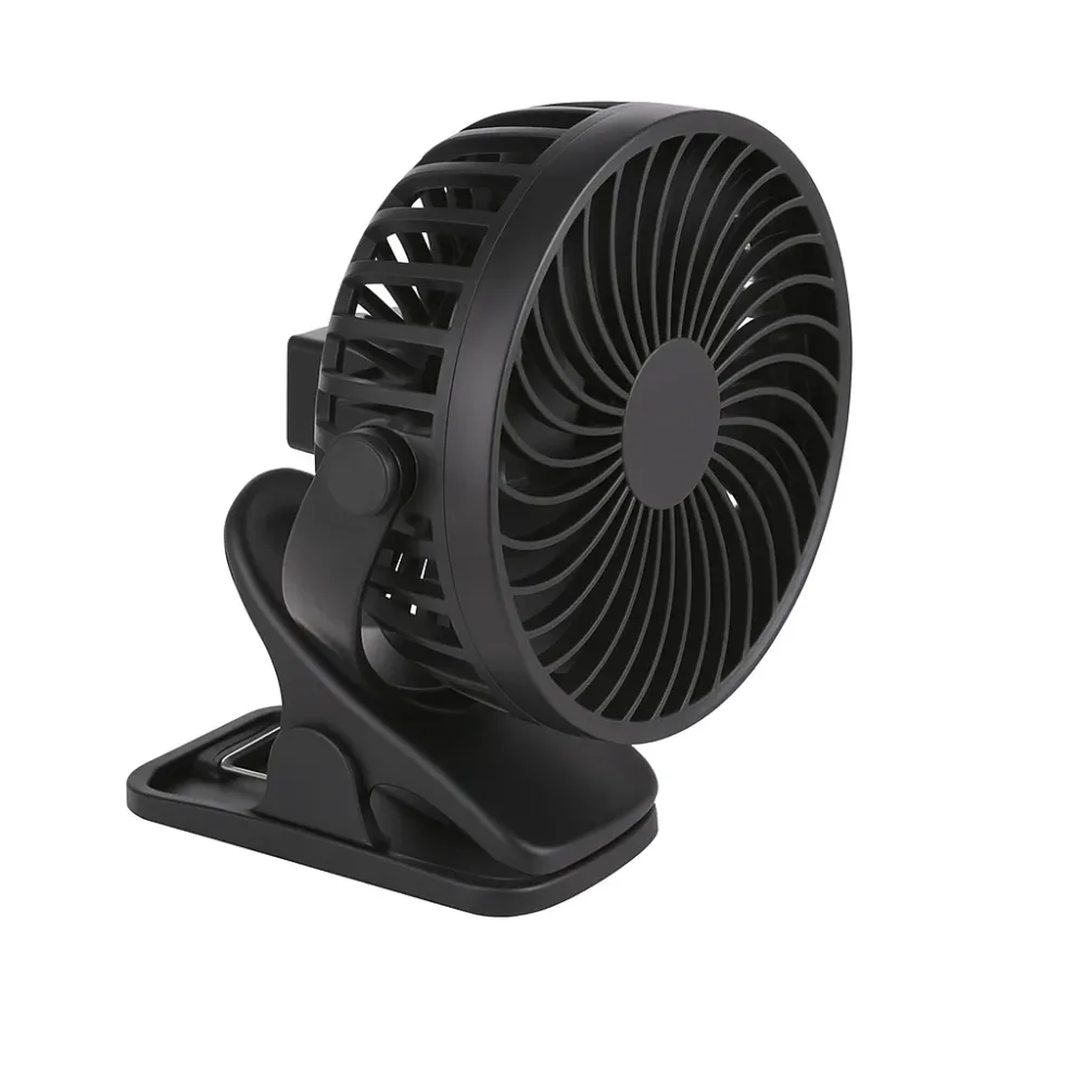 DAMDAM GO Ventilador Clip Recargable USB – Mini Ventilador Silencioso con Pinza y Cabezal Ajustable 360°, Portátil para Of...