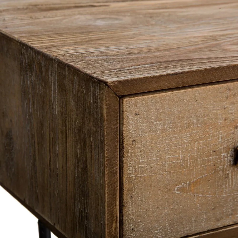 Escritorio 3 cajones Natural-Crema 120 x 50 x 78 cm damdamgo