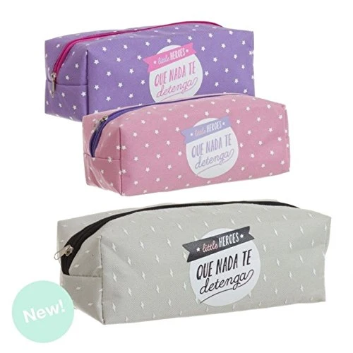Estuche Heroes Colores con Cremallera Beige damdamgo